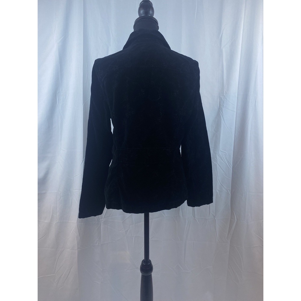 Eddie Bauer Black Velvet Embroidered Blazer Women's Size 6 - Picture 11 of 11